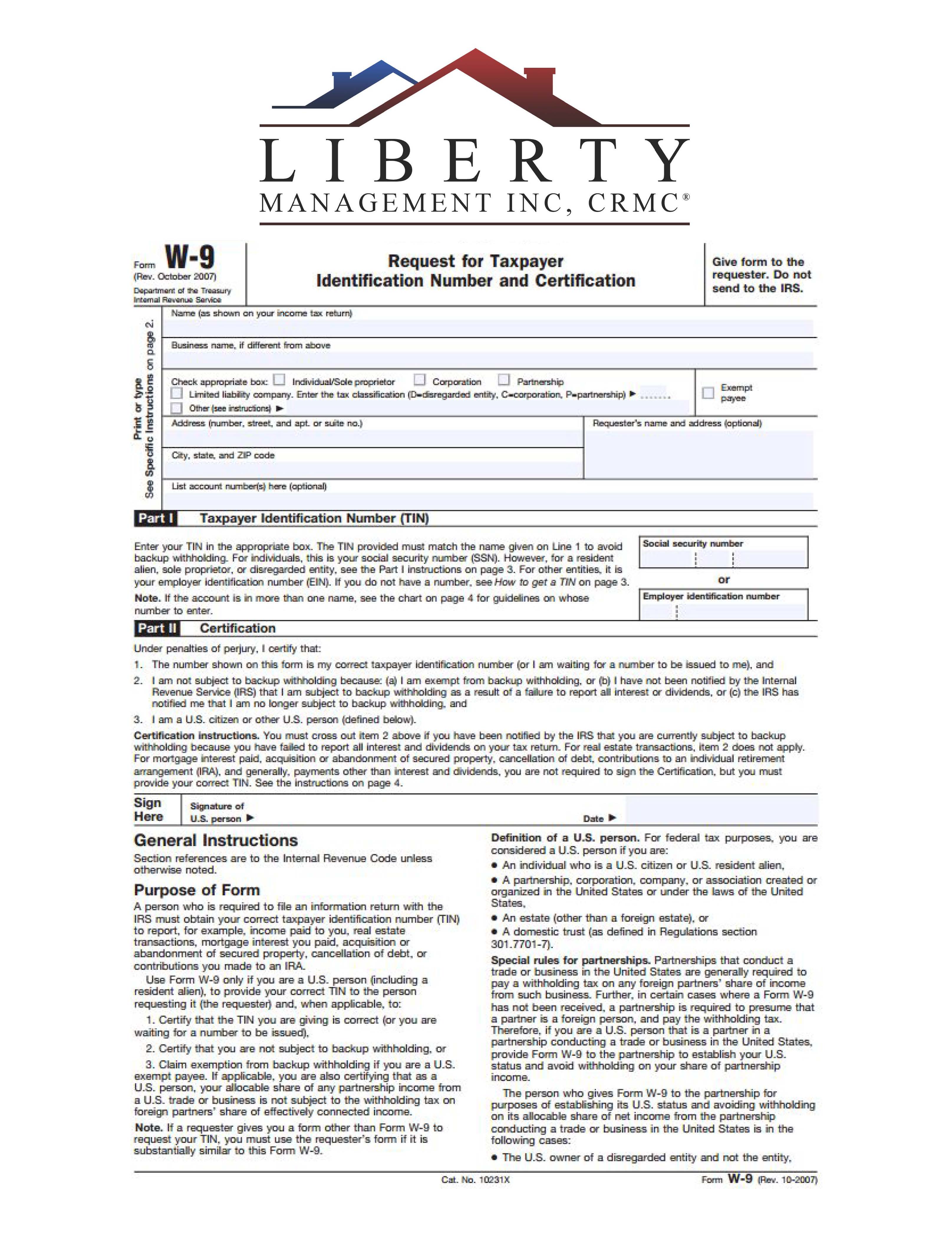 IRS Form W-9